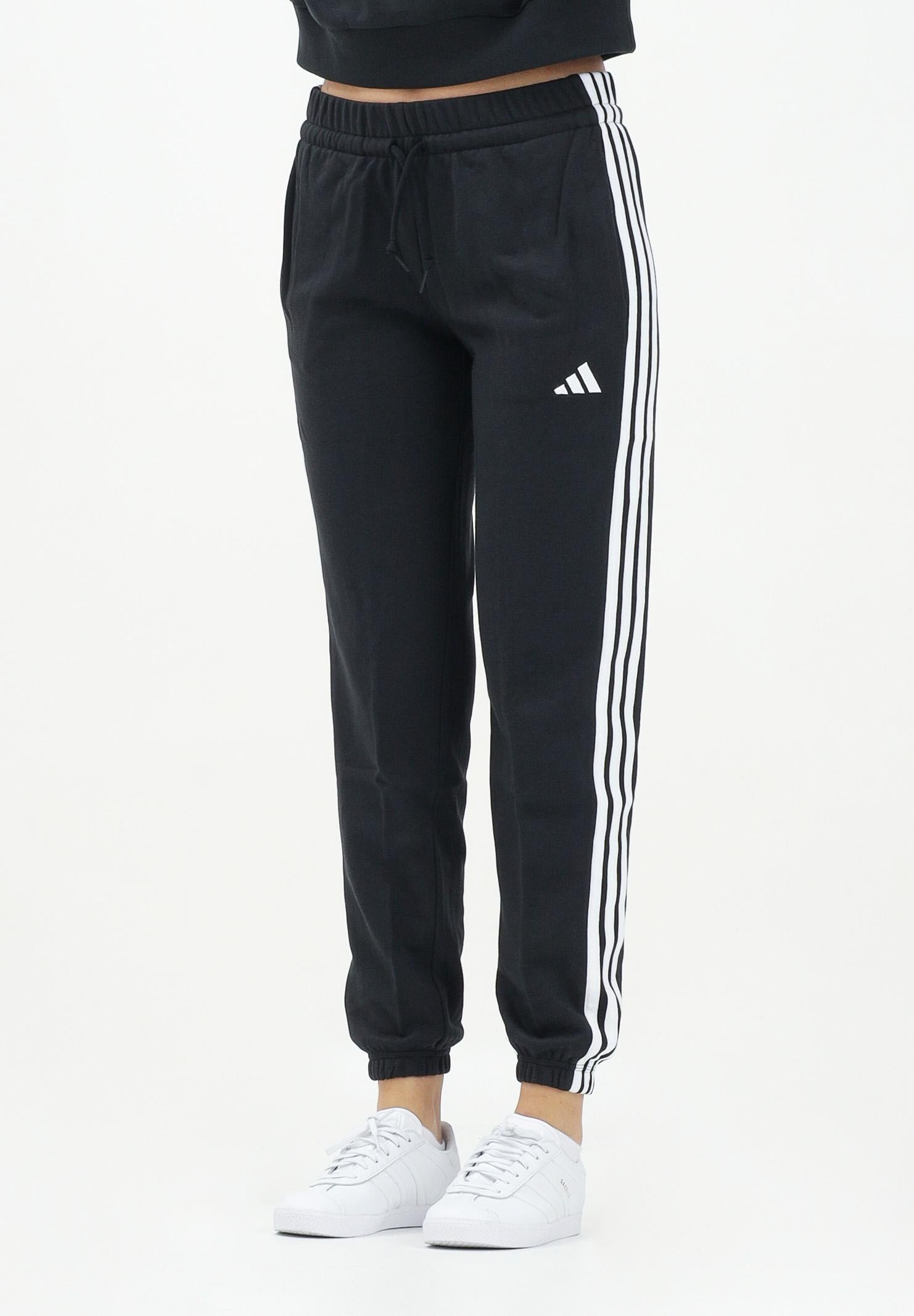 ADIDAS PERFORMANCE Pantalone sportivo Essentials 3-Stripes French Terry Cuffed nero da donna JD5302  ADIDAS PERFORMANCE 