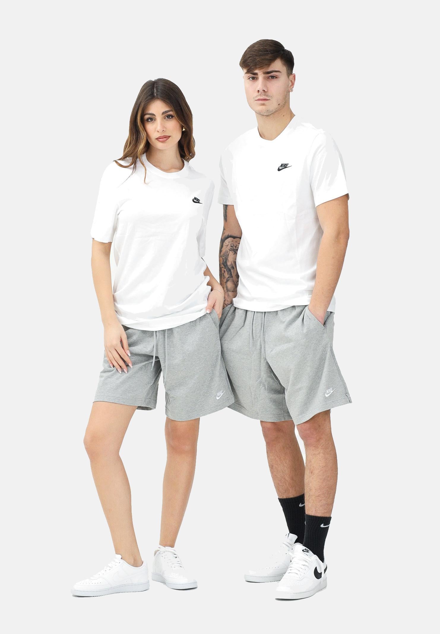 NIKE Shorts sportivo grigio per uomo e donna con ricamo logo FQ4359 063 NIKE 