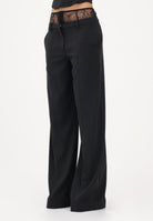 PATRIZIA PEPE Pantalone elegante nero da donna con vita in pizzo 8P0769A6F5 K103 PATRIZIA PEPE 