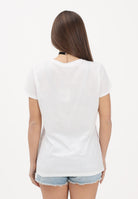 VICOLO T-shirt a manica corta bianca da donna con ricamo "Parzialmente sclerata" RAB0551 02 VICOLO 