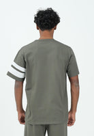 GCDS T-shirt a manica corta verde militare per uomo e donna con logo GCDS B1XM2315JI9 88 GCDS 