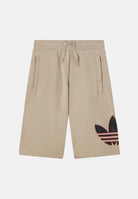 ADIDAS ORIGINALS Shorts sportivo TREFOIL beige per bambino e bambina KE2892 . ADIDAS ORIGINALS 