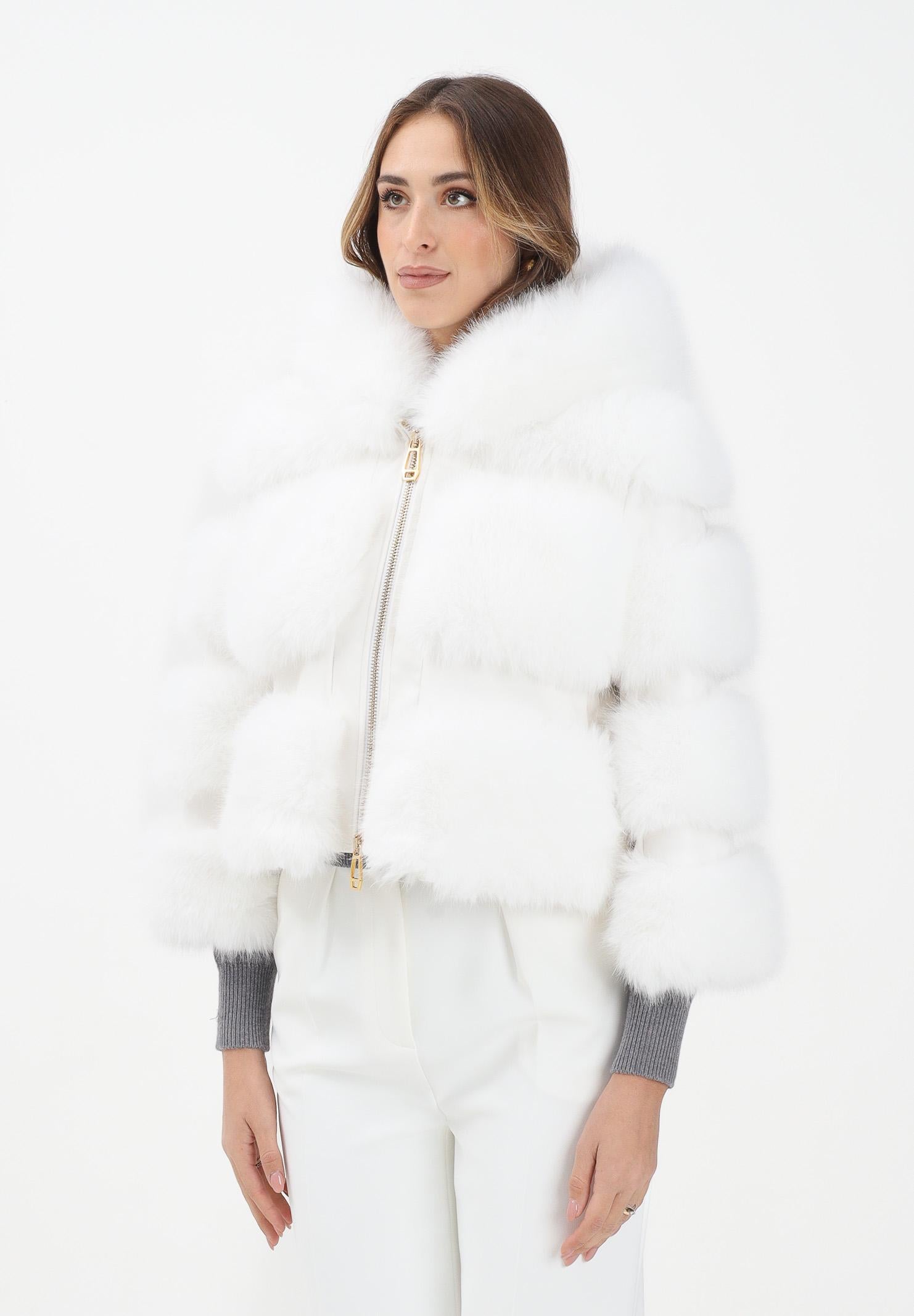 YES LONDON Pelliccia bianca da donna ECO031 BI YES LONDON 