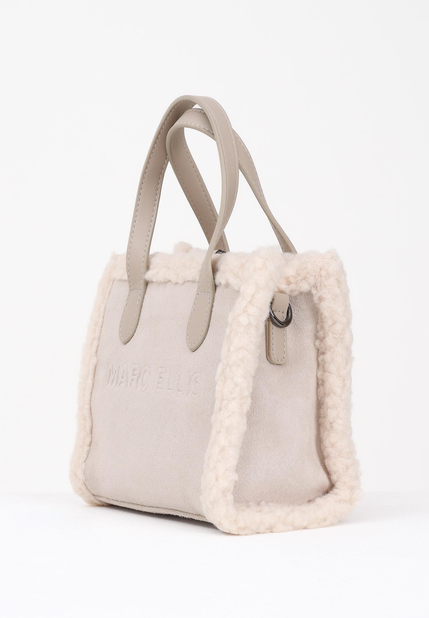 MARC ELLIS Borsa a mano Buby Suede S in morbido suede beige da donna BUBY-SUEDE-S TA MARC ELLIS 