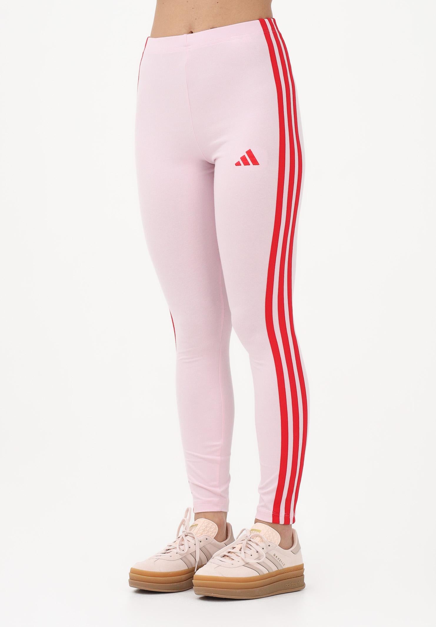 ADIDAS PERFORMANCE Leggings sportivo Essentials 3-Stripes rosa e rosso da donna KC5180 . ADIDAS PERFORMANCE 