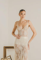 SANTAS Body RADIANCE panna da donna con ricamo in pizzo floreale PV2615 PA SANTAS 