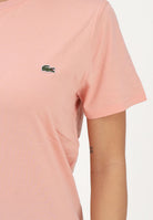 LACOSTE T-shirt a manica corta salmone per uomo e donna con patch logo TH6709 UI2 LACOSTE 