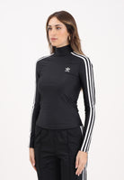 ADIDAS ORIGINALS T-shirt a manica lunga adicolor 3-Stripes Turtleneck nera da donna IZ3200  ADIDAS ORIGINALS 