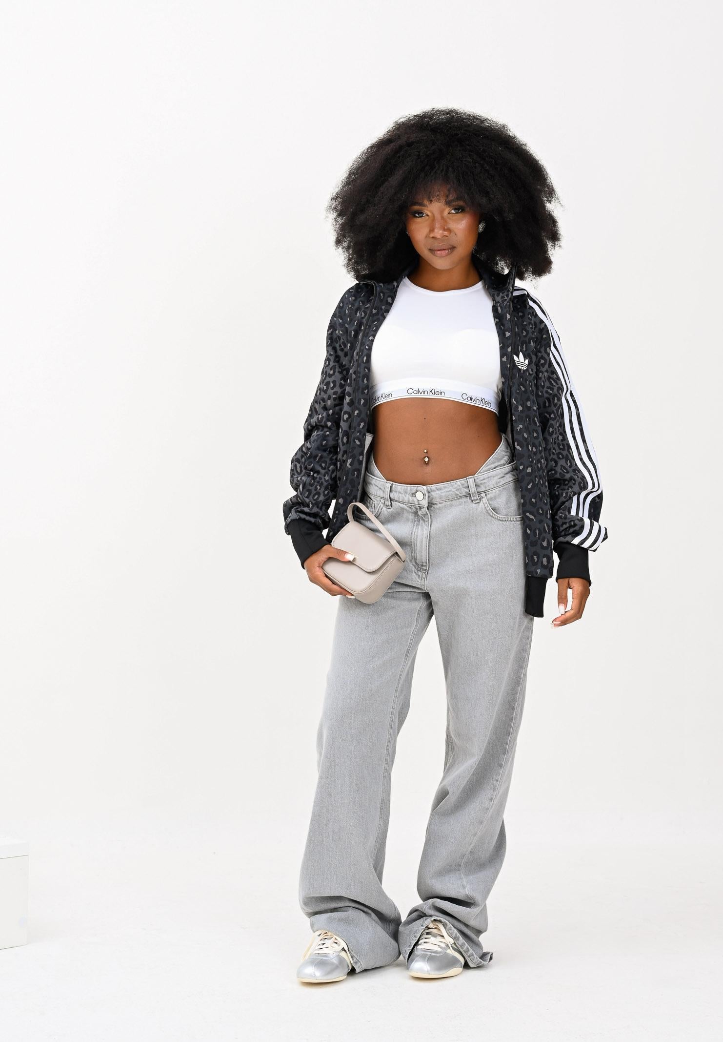 ADIDAS ORIGINALS Felpa con zip Firebird Loose Leo nera da uomo JV7579  ADIDAS ORIGINALS 