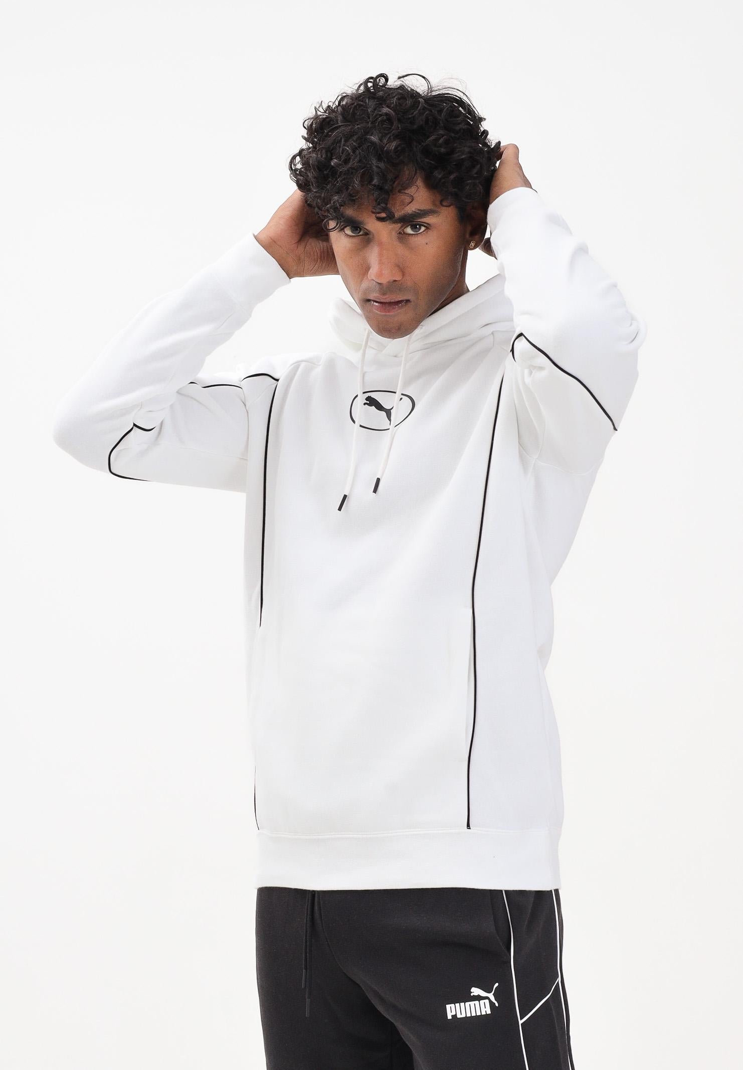 PUMA Felpa con cappuccio Puma Sport bianca da uomo 688394 02 PUMA 