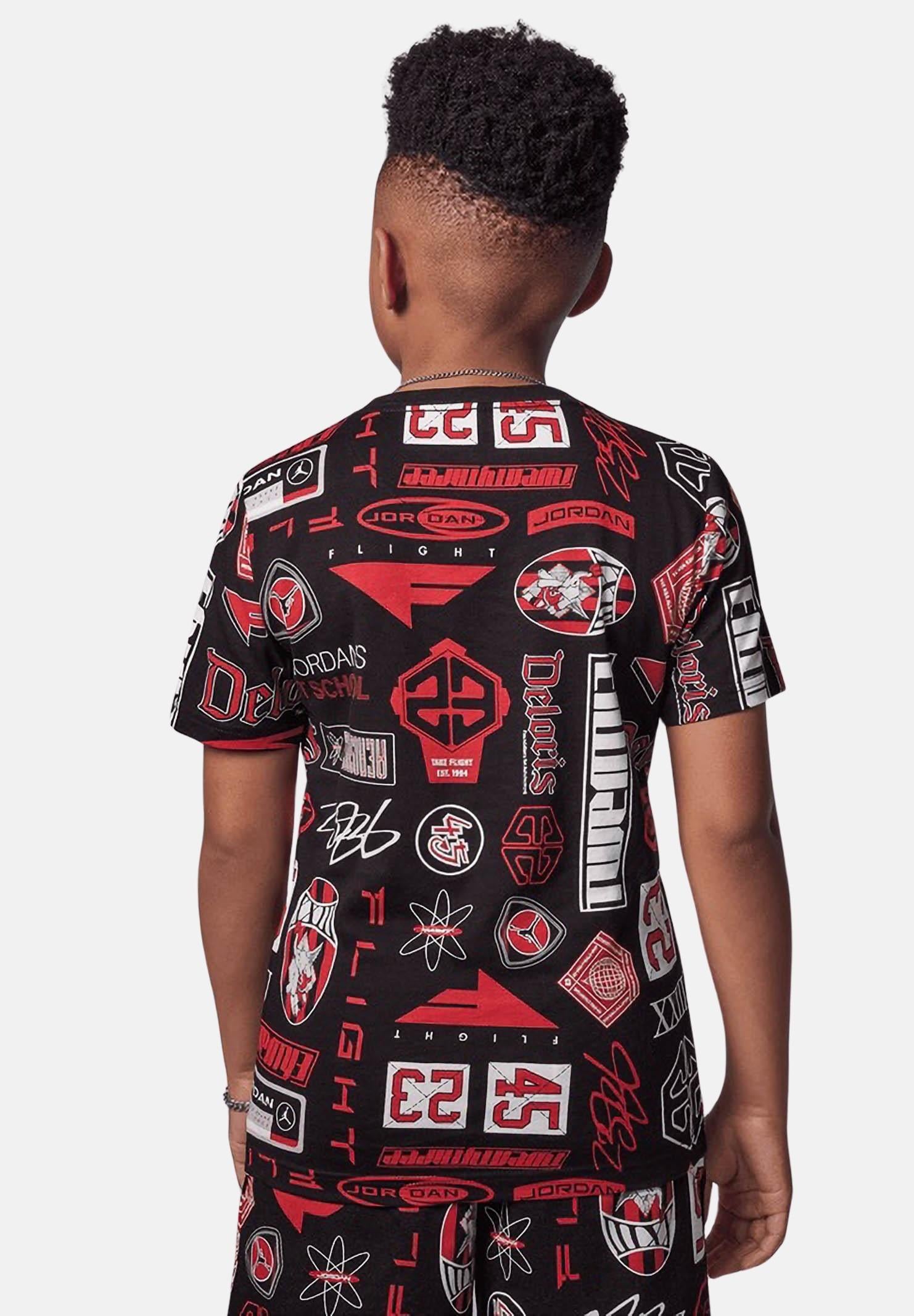 NIKE T-shirt a manica corta Essentials nera da bambino 95D621 023 JORDAN 