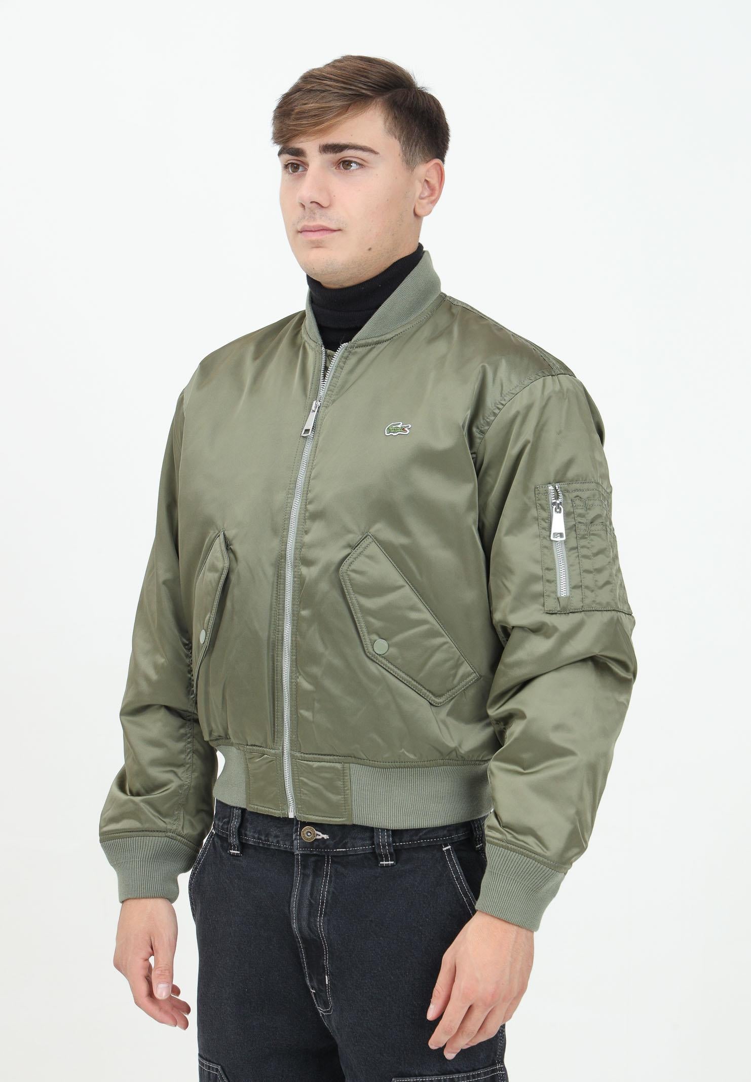 LACOSTE Bomber verde da uomo con logo BH2899 BMY LACOSTE 