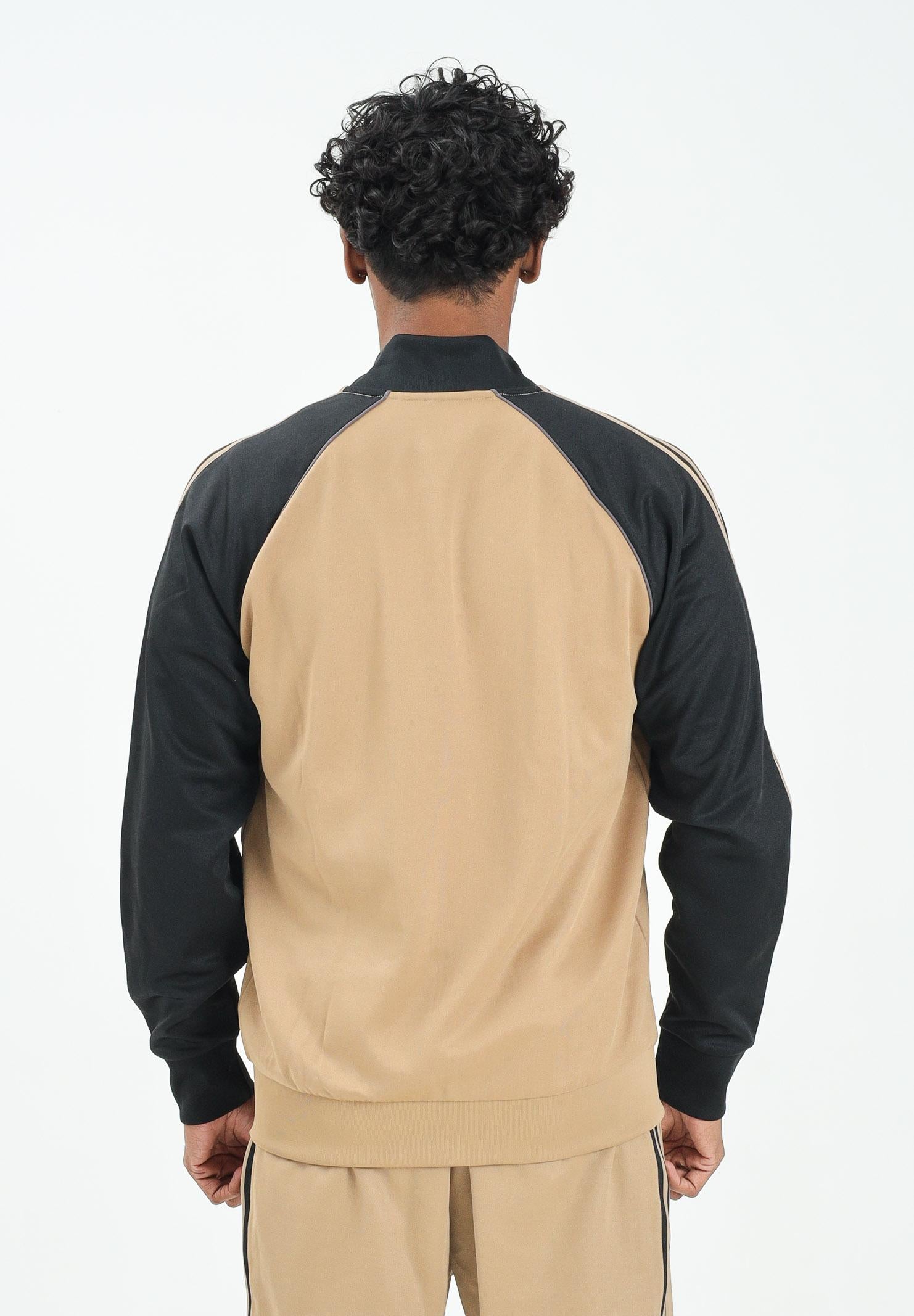 ADIDAS ORIGINALS Felpa con zip Adicolor Classics SST beige e nera da uomo JY1292  ADIDAS ORIGINALS 