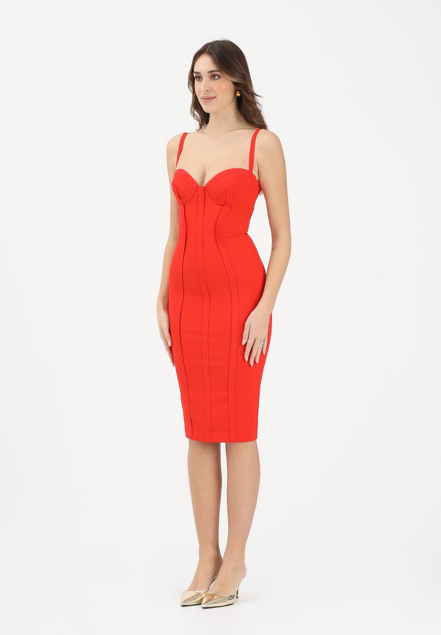 ELISABETTA FRANCHI Abito midi rosso da donna AB91861E2 H85 ELISABETTA FRANCHI 