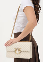 PINKO Borsa a tracolla Classic Love Bag One panna da donna 100941A0GK Z14Q PINKO 