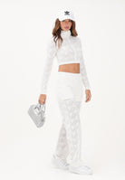 ADIDAS ORIGINALS Pantalone sportivo Firebird Classic in pizzo bianco da donna KE3455 . ADIDAS ORIGINALS 