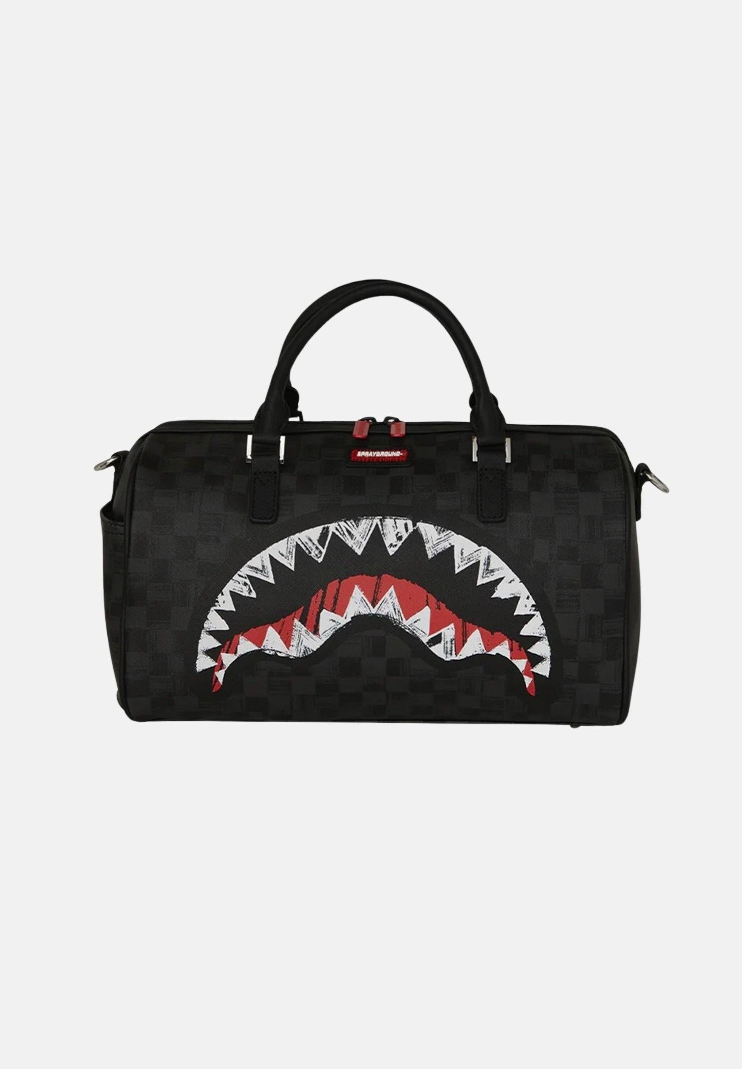 SPRAYGROUND Borsone SCRIBBLE SHARK MINI DUFFLE nero per uomo e donna 910D8347NSZ . SPRAYGROUND 
