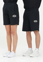 BARROW Shorts sportivo nero per uomo e donna con stampa logo S5BWUABE064 110 BARROW 