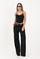 PATRIZIA PEPE Pantalone elegante nero da donna con vita in pizzo 8P0769A6F5 K103 PATRIZIA PEPE 