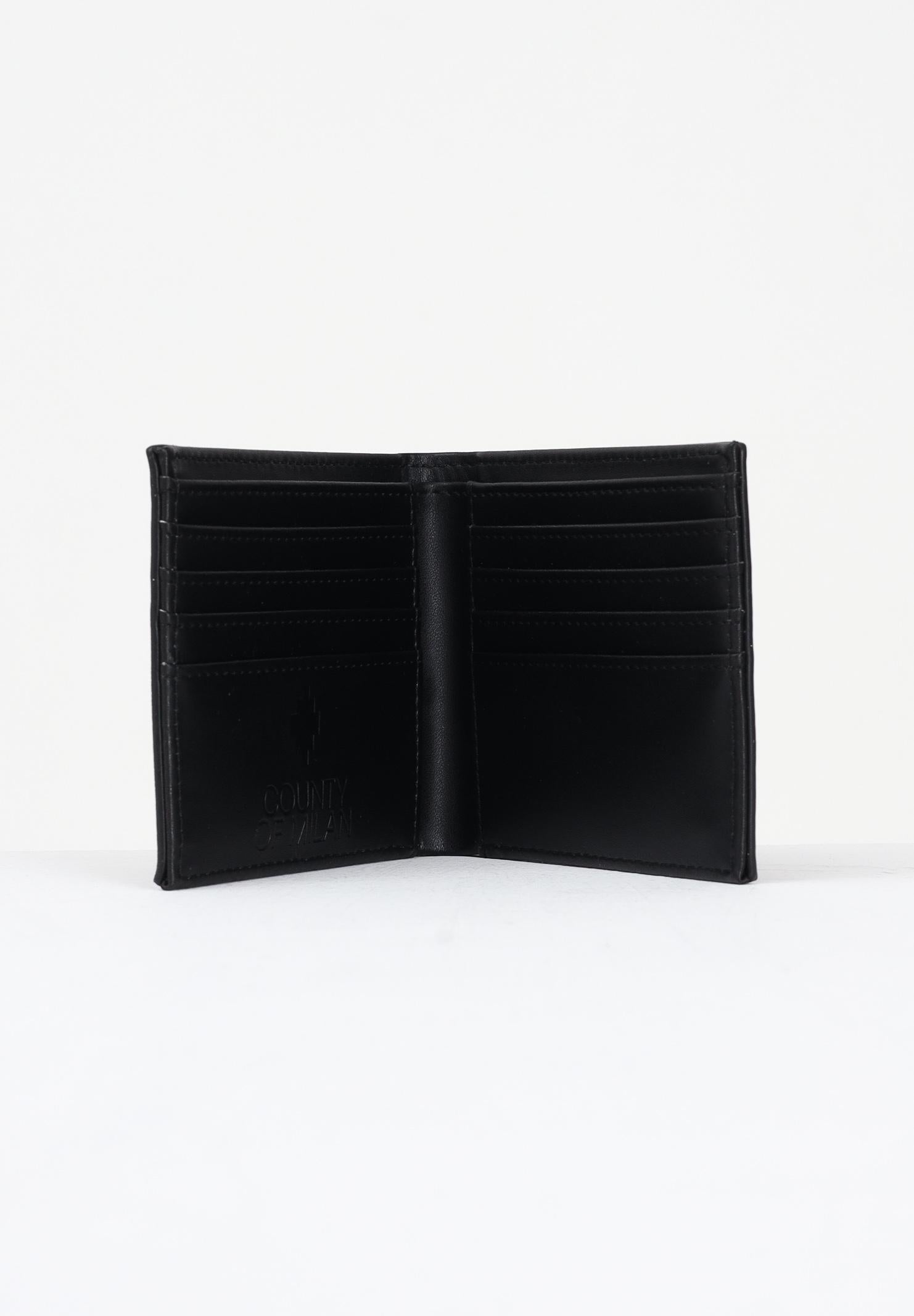 MARCELO BURLON COUNTY OF MILAN Portafogli nero da uomo con stampa COMAF250178 . MARCELO BURLON COUNTY OF MILAN 