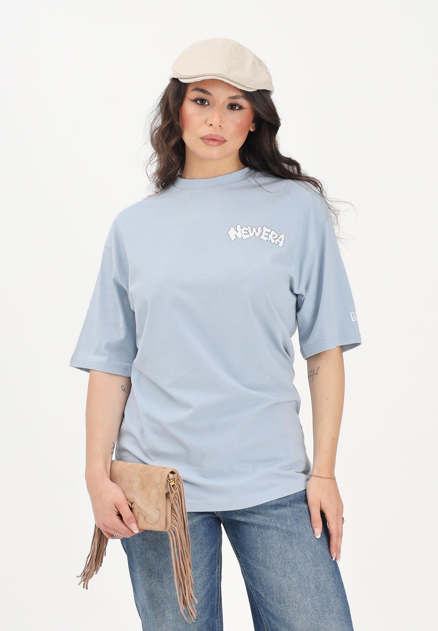 NEW ERA T-shirt a manica corta Oversized New Era Fun Block Party Graphic azzurra per uomo e donna 60856210 . NEW ERA 