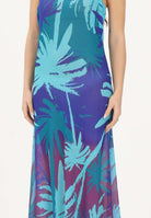 ME FUI Abito lungo multicolore da donna con stampa tropicale MF26-SW0837X45 . ME FUI 