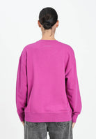 MAISON MARGIELA Felpa girocollo prugna per donna, ragazzi e bambini con il logo Hand Written effetto spennellato M60896MM02X M6602 MAISON MARGIELA 
