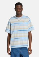 ADIDAS ORIGINALS T-shirt a manica corta azzurra da uomo con motivo a righe KX1268 . ADIDAS ORIGINALS 