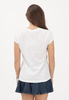 VICOLO T-shirt a manica corta bianca da donna con stampa RAB0599 02 VICOLO 