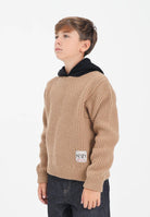 N21 Maglione con cappuccio color cammello e nero per donna, ragazzi e bambini N2108LN0453 0N720 N21 