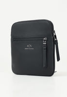 ARMANI EXCHANGE Borsello nero da uomo in ecopelle con logo frontale 952391CC830 00020 ARMANI EXCHANGE 