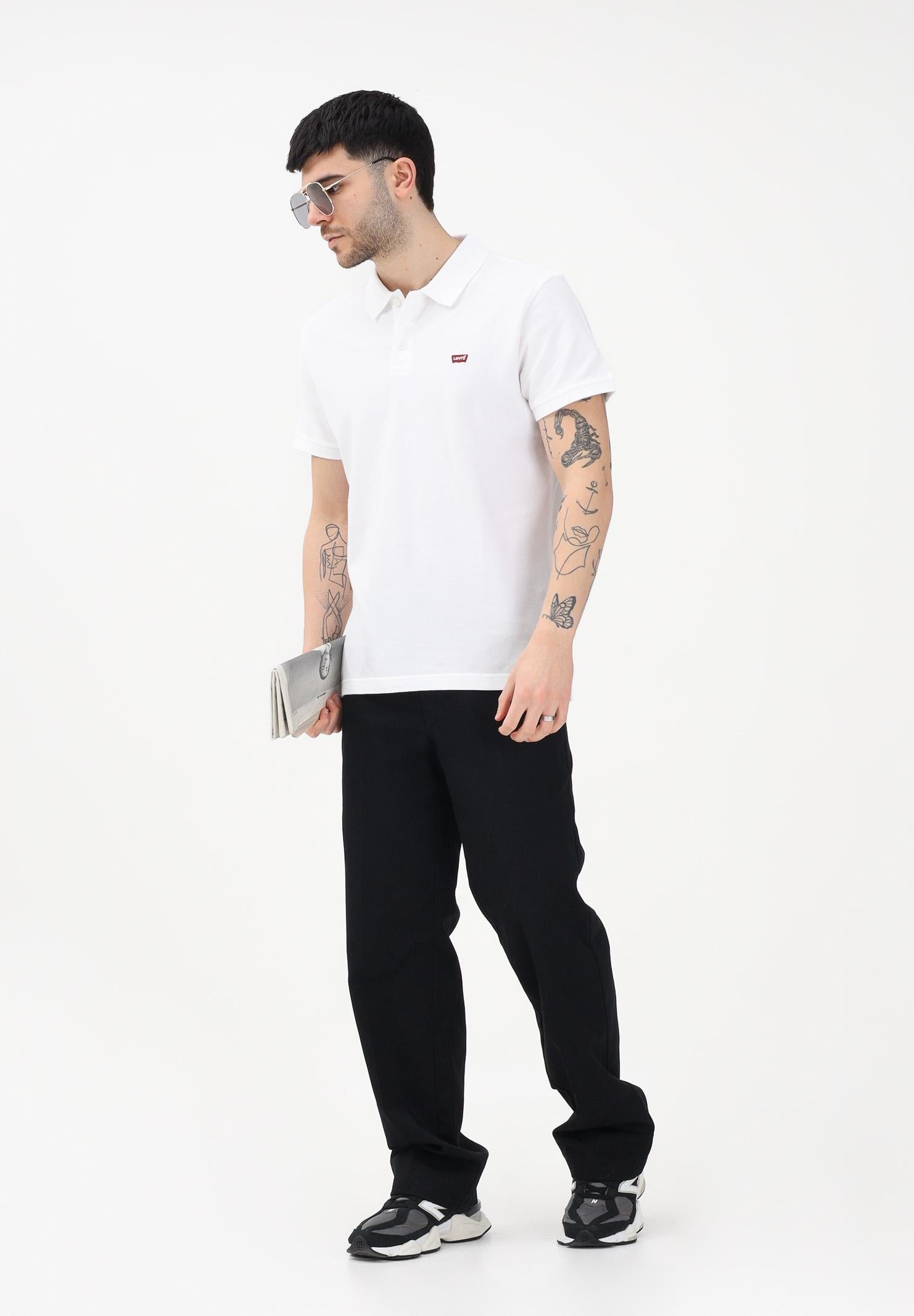 LEVI'S Polo a manica corta bianca da uomo con patch logo 35883-0003 . LEVI'S® 