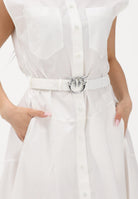 PINKO Abito chemisier bianco da donna con cintura 103111A2LD Z05 PINKO 