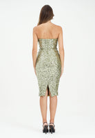 ELISABETTA FRANCHI Abito midi verde da donna completamente ricoperto di paillettes AB88357E2 EA9 ELISABETTA FRANCHI 