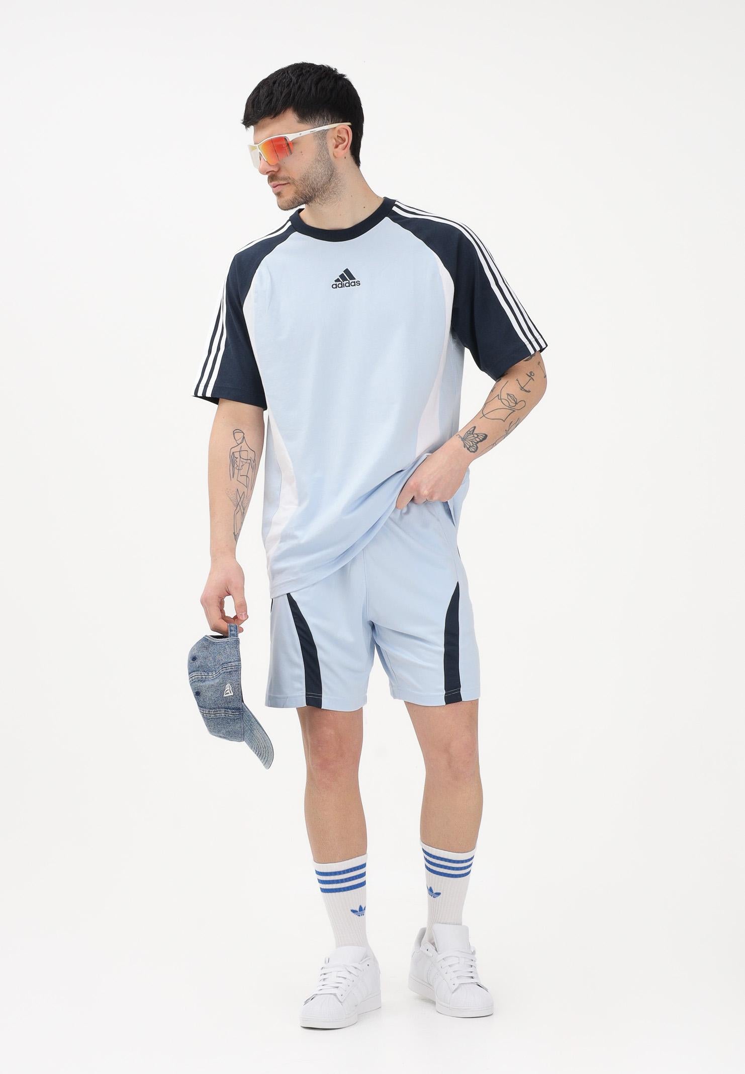 ADIDAS ORIGINALS T-shirt a manica corta Adicolor Teamgeist celeste da uomo KD4350 . ADIDAS ORIGINALS 