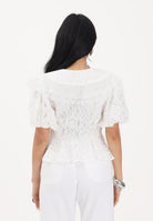 TPN Camicia a manica corta in pizzo bianco da donna FRODYCE232S6 D7 TPN 