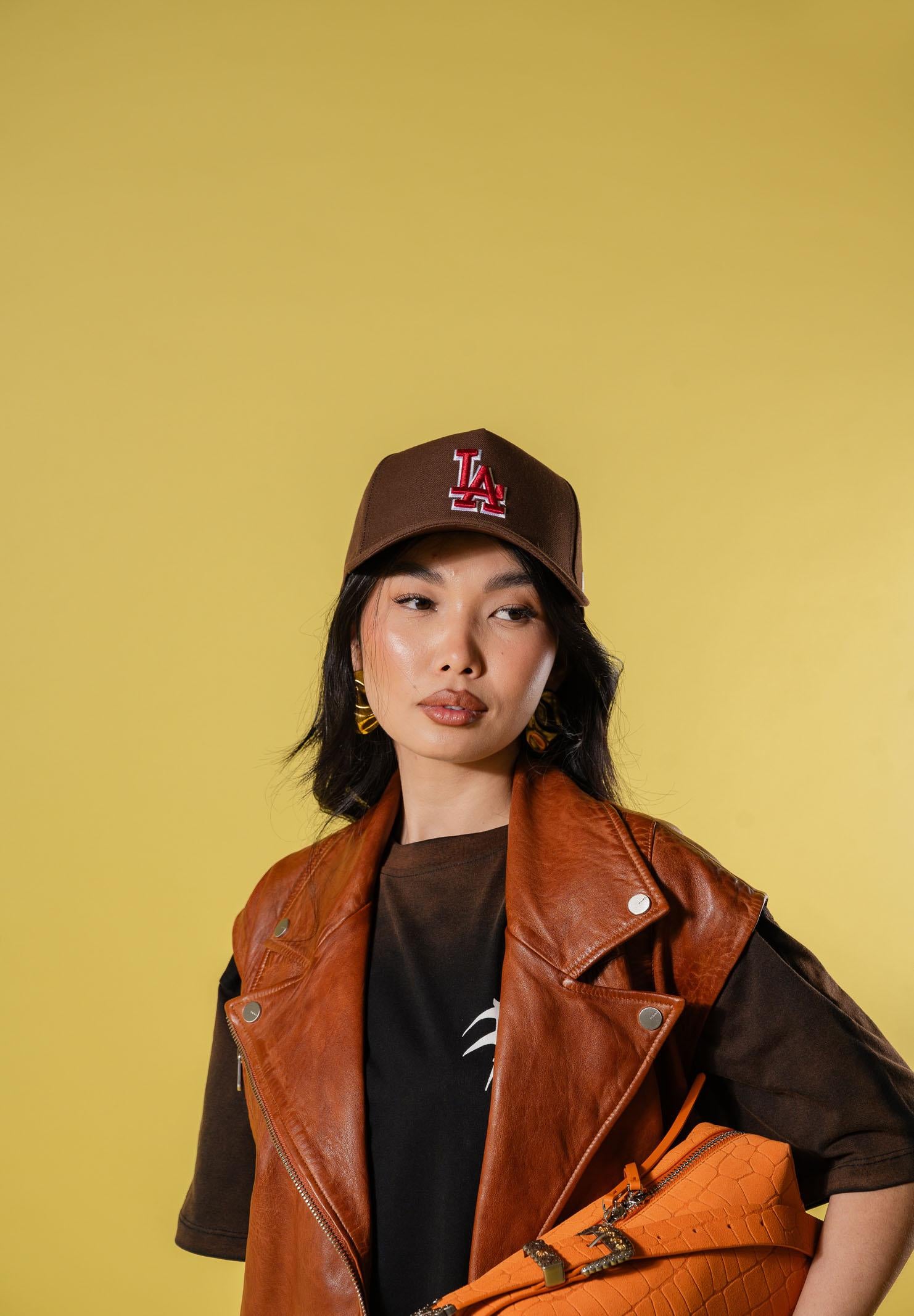 NEW ERA Cappello con visiera 9FORTY E-Frame LA Dodgers MLB Outline Script marrone per uomo e donna 60771811 . NEW ERA 