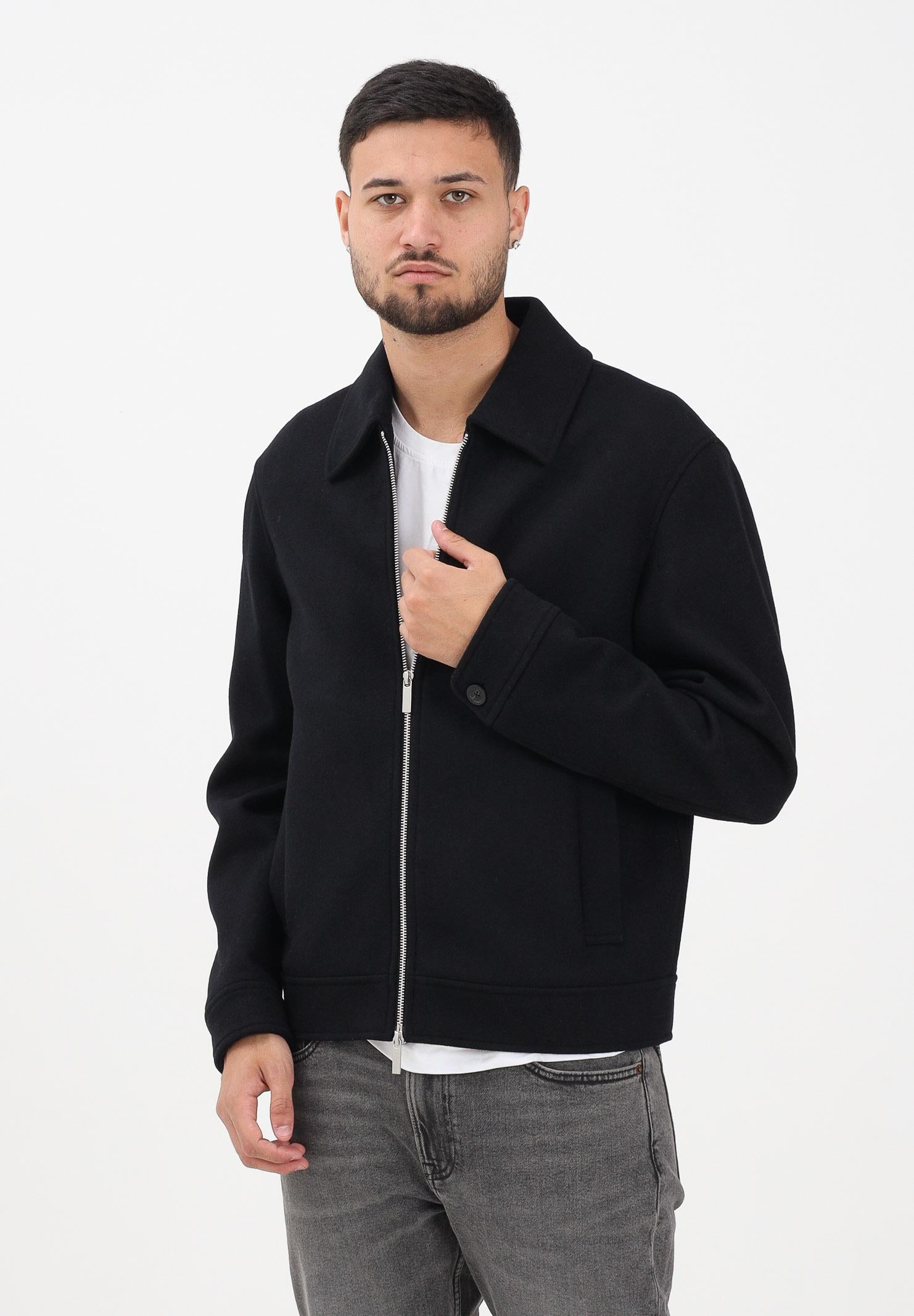 SELECTED HOMME Cappotto corto nero da uomo 16097824 Black SELECTED HOMME 