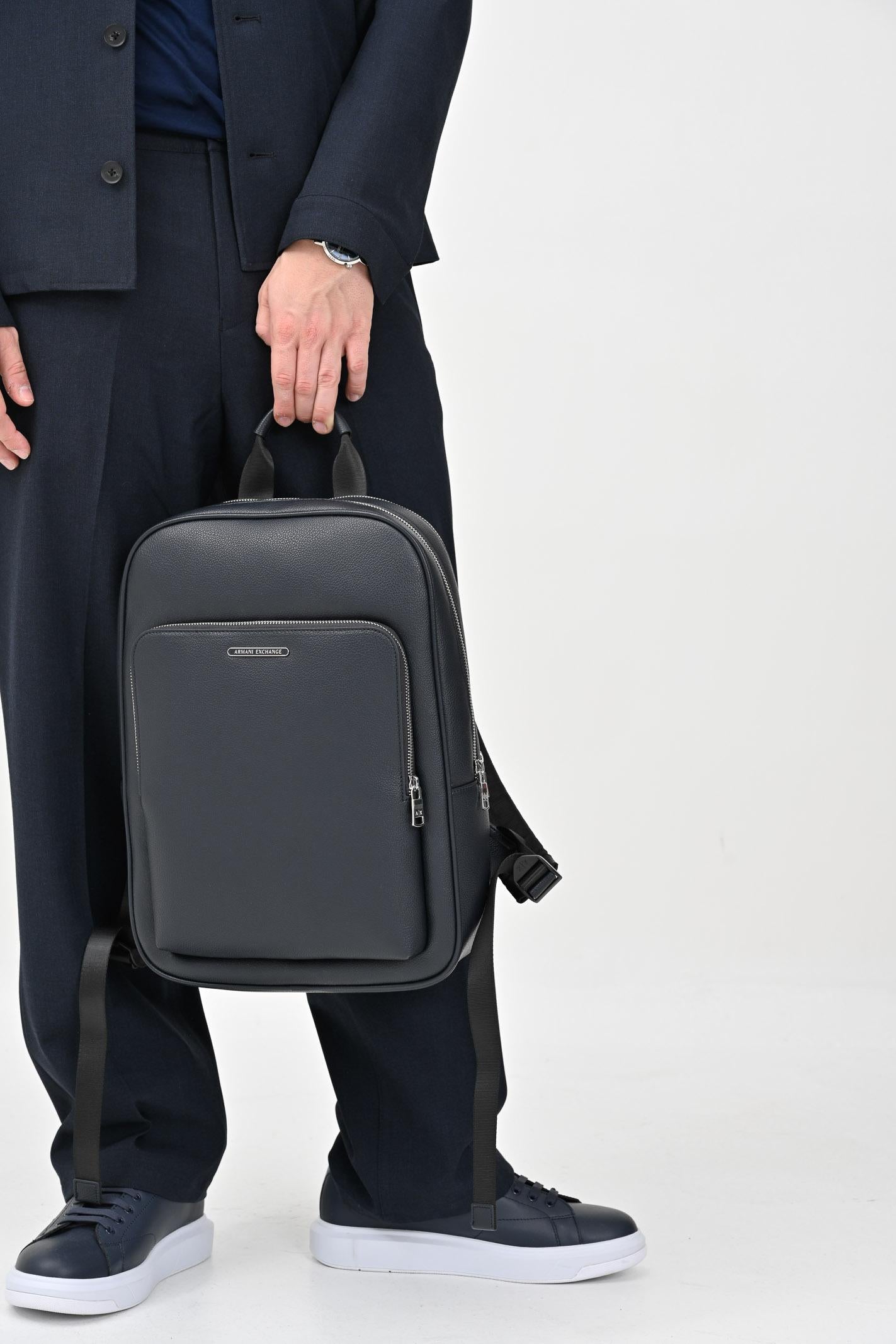 ARMANI EXCHANGE Zaino blu da uomo con logo