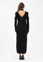 AKEP Abito lungo nero da donna in maglia punto pizzo VSKD11025 V1 AKEP 