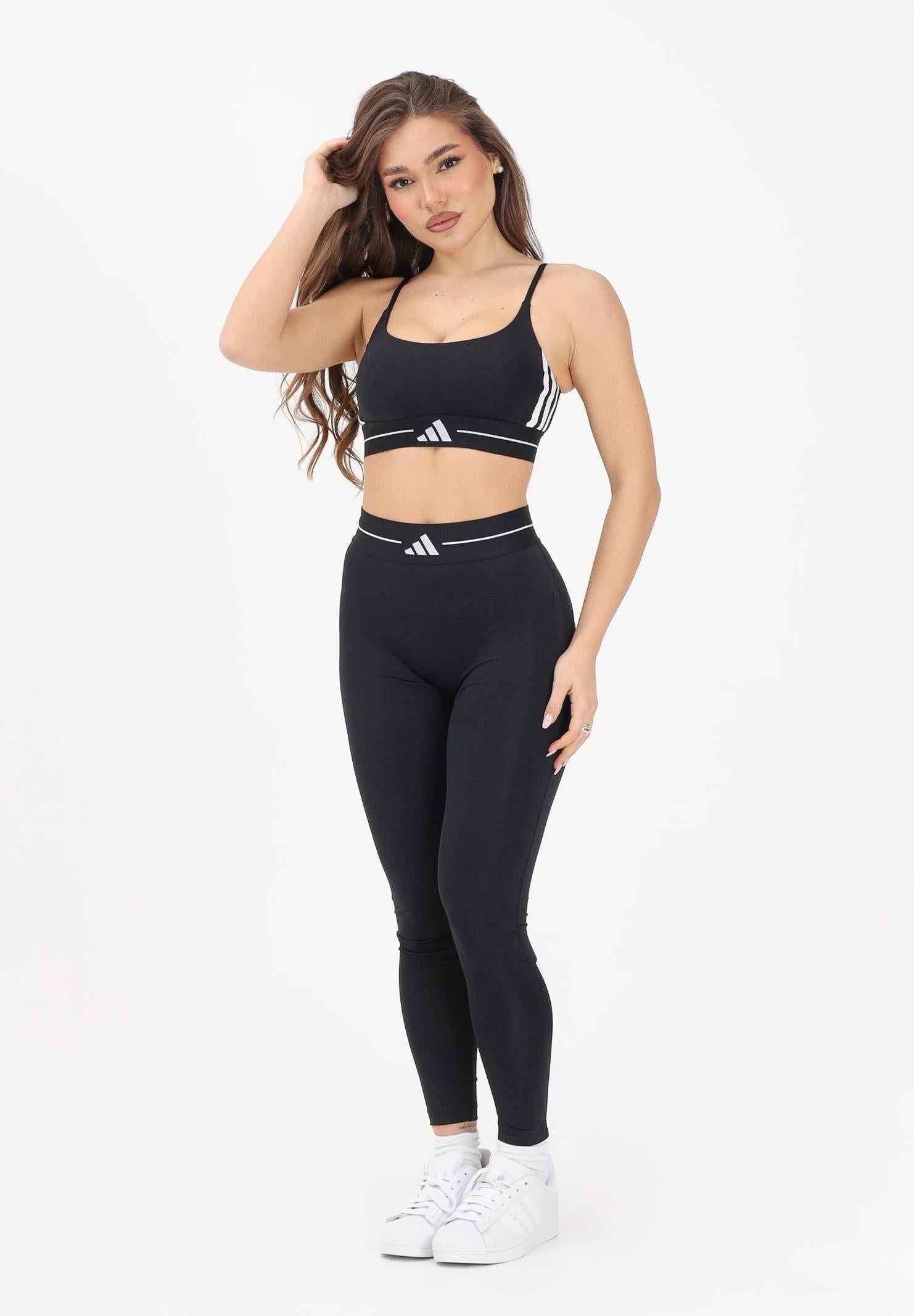 ADIDAS PERFORMANCE Leggings Hyperglam 3-Stripes nero da donna JX1876 . ADIDAS PERFORMANCE 