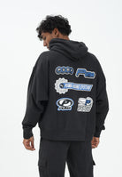 PUMA Felpa con cappuccio nera da uomo con logo stampato 632078 01 PUMA 