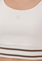 ARMANI EXCHANGE Top panna da donna con ricamo logo XW001750AF10804 U1003 ARMANI EXCHANGE 