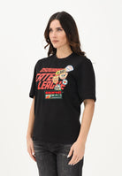 DSQUARED2 T-shirt a manica corta nera per donna, ragazzi e bambini con logo applicato e patch DQ3165D0ACD DQ900 DSQUARED2 