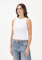 CALVIN KLEIN JEANS Canotta bianca da donna con logo LV047C201GYAA . CALVIN KLEIN JEANS 