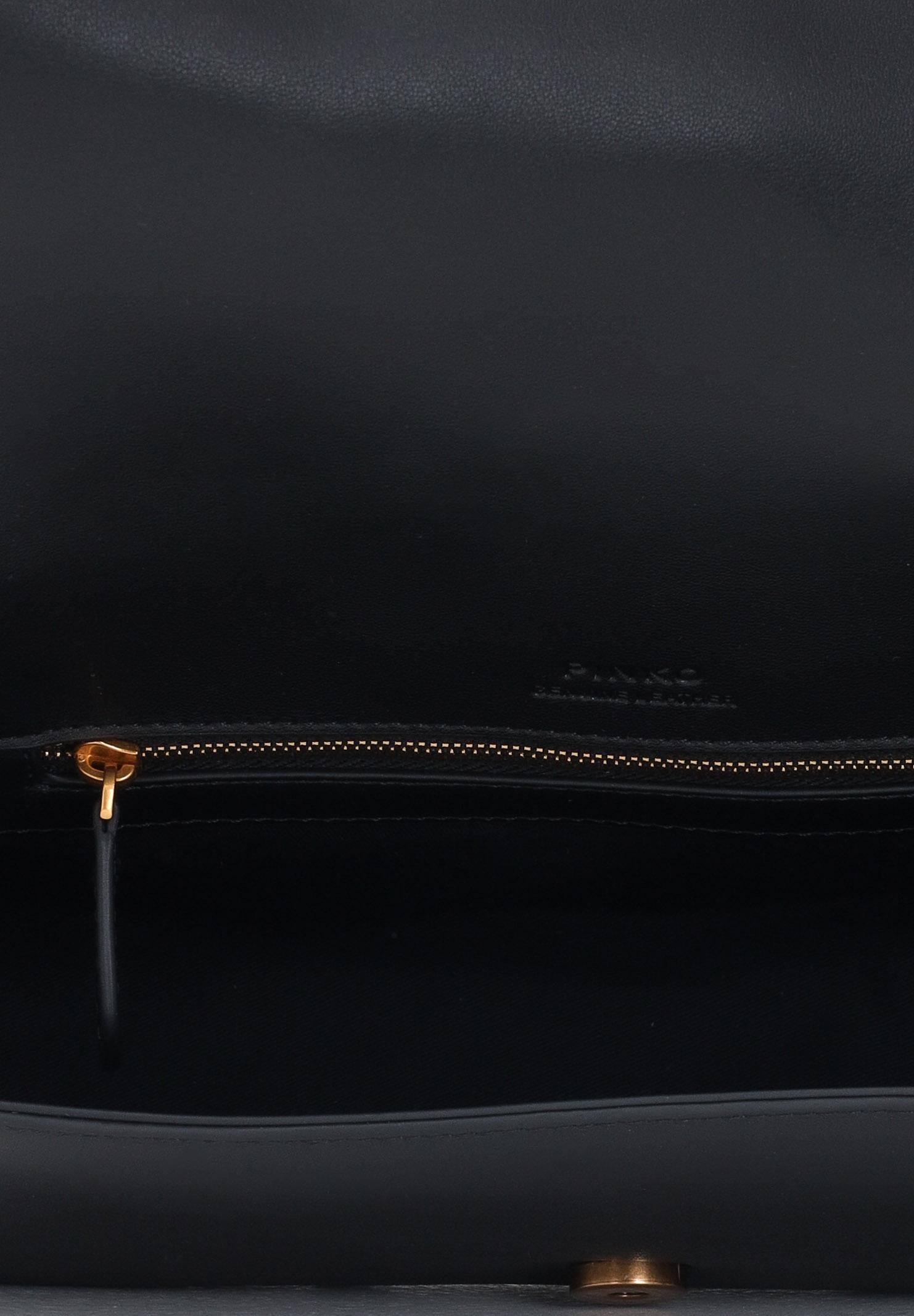 PINKO Borsa a tracolla Love Bag Slouchy nera da donna