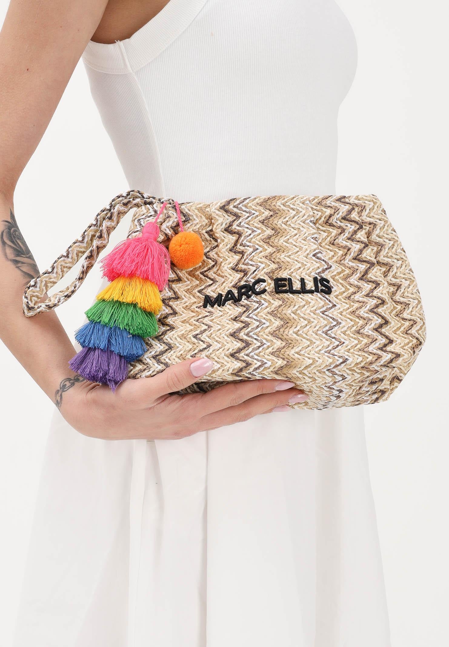 MARC ELLIS Pochette Buby S Claire C beige da donna con motivo zig-zag BUBY-S-CLAIRE-C MUNA MARC ELLIS 