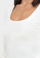 ONLY T-shirt a manica lunga panna da donna 15302647 CloudDancer ONLY 