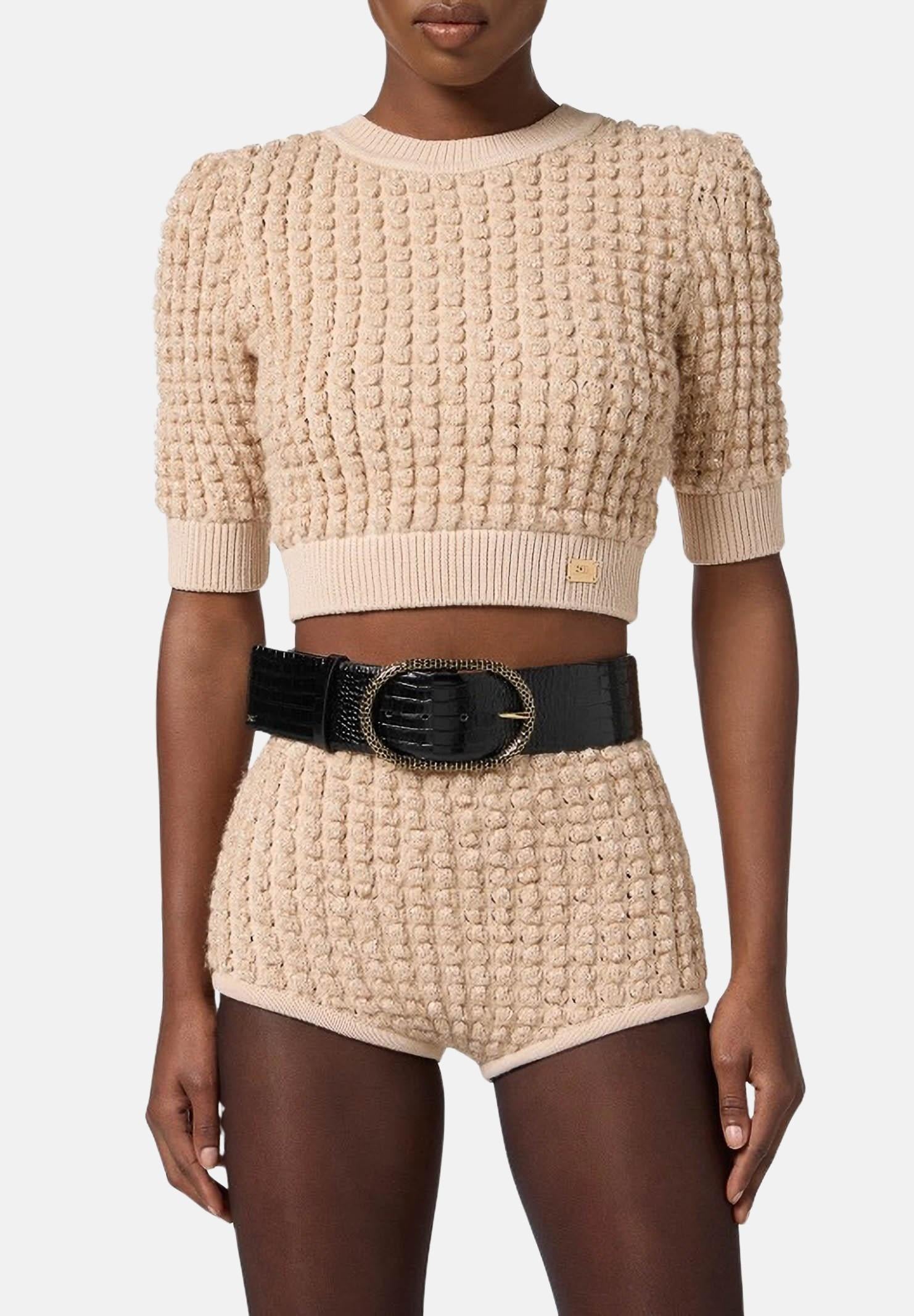 ELISABETTA FRANCHI Cintura nera da donna a vita alta CT84S58E2 110 ELISABETTA FRANCHI 