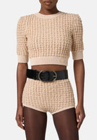 ELISABETTA FRANCHI Cintura nera da donna a vita alta CT84S58E2 110 ELISABETTA FRANCHI 